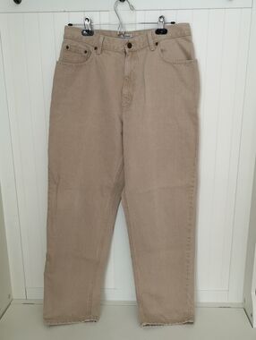 Women's L.L. Bean Size 14 Original Fit / Relaxed Tan Coloured Jeans Never Worn